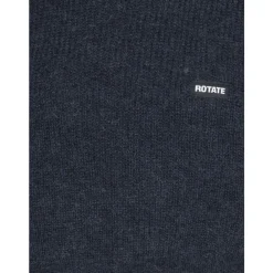 DAMES ROTATE Birger Christensen Truien & Vesten^Navy Blue Ribbed Sweater Vrouwen