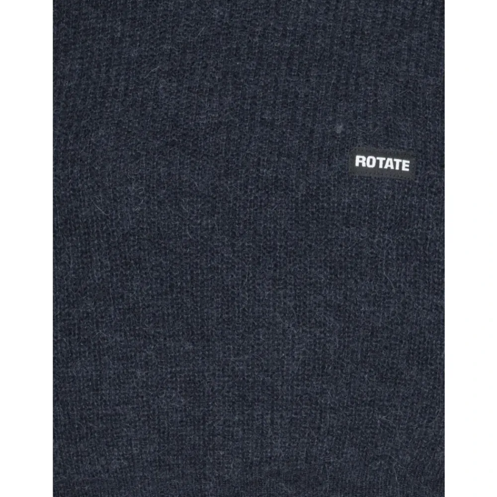 DAMES ROTATE Birger Christensen Truien & Vesten^Navy Blue Ribbed Sweater Vrouwen