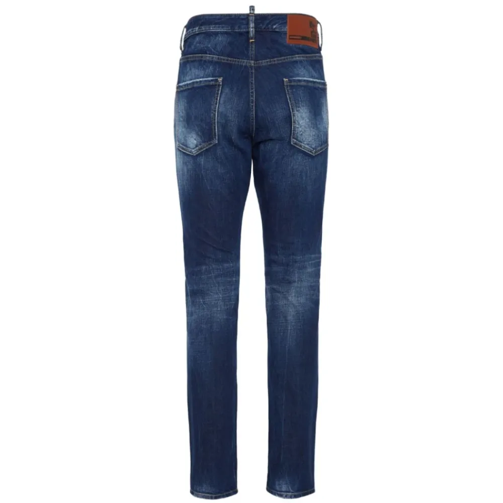 Heren Dsquared2 Navy Blue Slim-fit Jeans