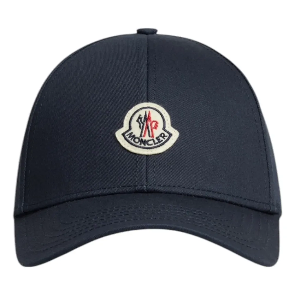 Heren Moncler Petten^Navy Katoenen Baseballpet