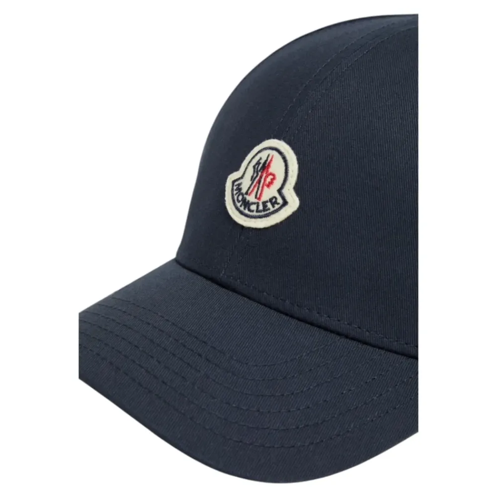 Heren Moncler Petten^Navy Katoenen Baseballpet