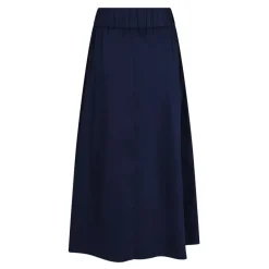 DAMES Neo Noir Navy Poplin A-lijn Rok