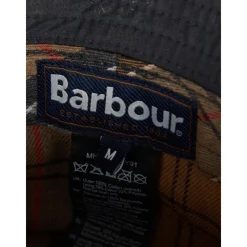 DAMES Barbour Hoeden^Navy Wax Emmerhoed Waterdicht Katoen