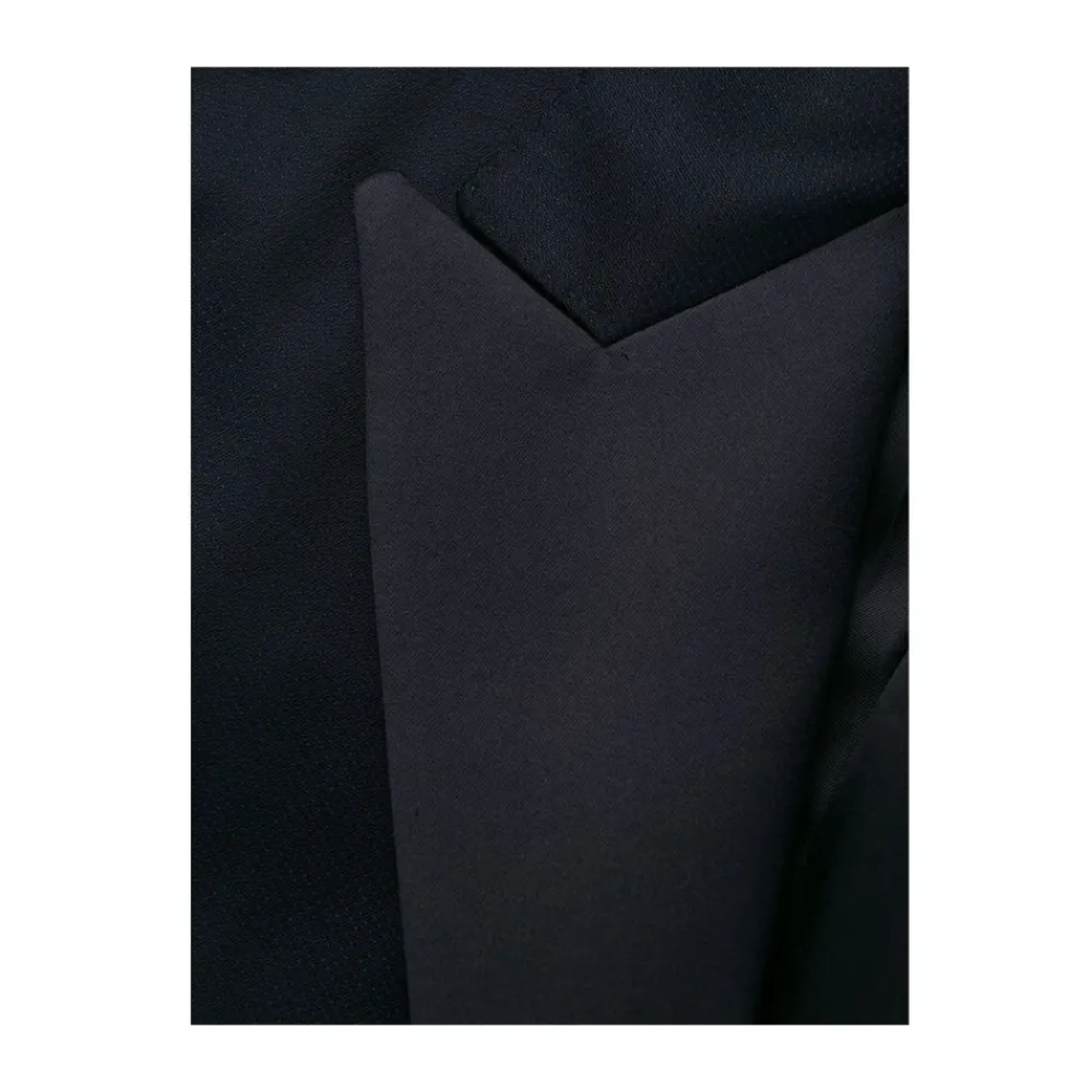 Heren Canali Navy Wool Tailored Suit Jacket