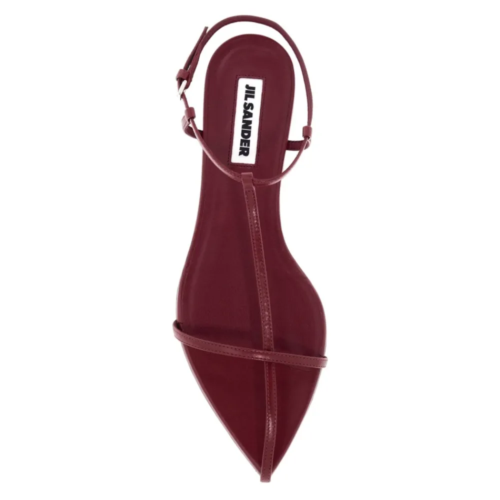 DAMES Jil Sander Nieuwe Tripon leren sandalen