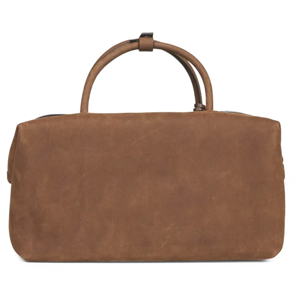 DAMES Max Mara Nubuck Leren Schoudertas met Hangslot