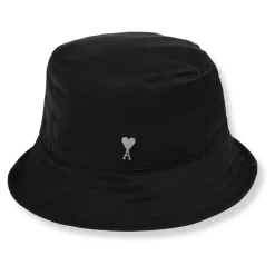 Heren Ami Paris Nylon Bucket Hat met zichtbare stiksels