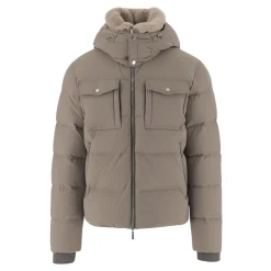 Heren Moorer Jassen^Nylon Donsjas Hoge Kraag Capuchon