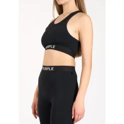 Purple Brand Nylon Gebreide Bralette Crop Top