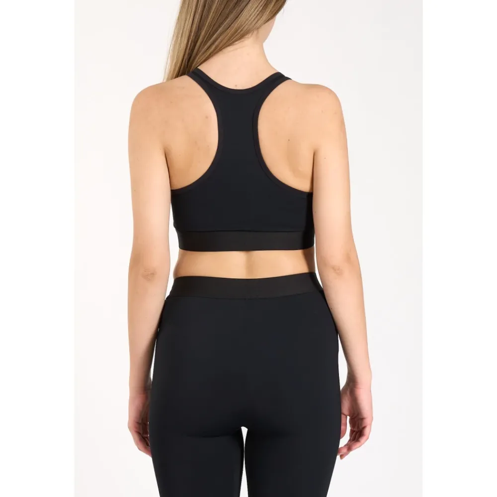 Purple Brand Nylon Gebreide Bralette Crop Top