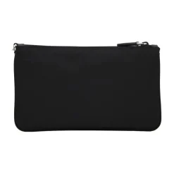 DAMES Prada Clutches^Nylon Polsclutch met Logo Plaque