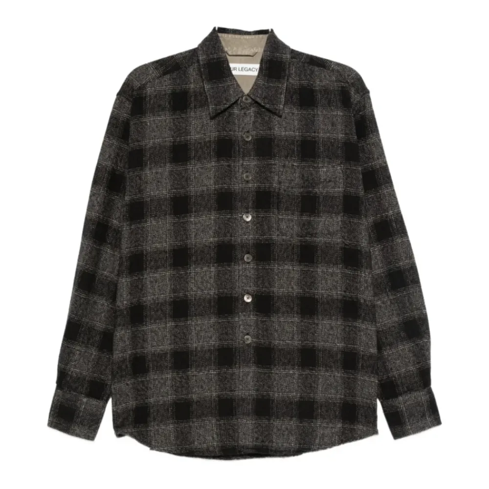 Heren Our Legacy Overhemden^Oakland Low Twist Check Overhemd