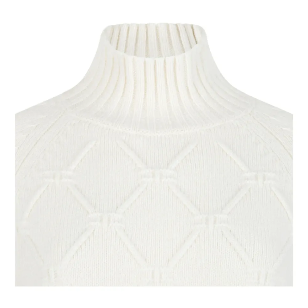 DAMES Elisabetta Franchi Truien & Vesten^Off White High Neck Sweater