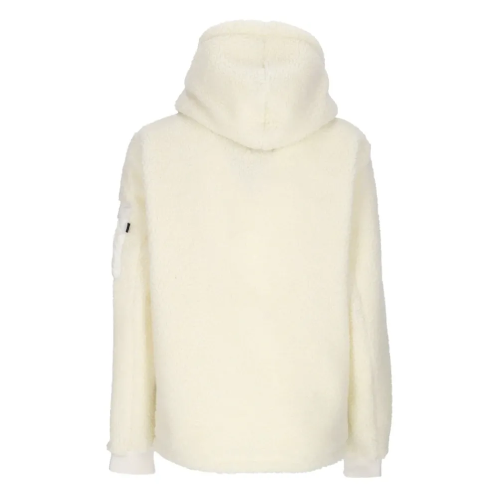 DAMES Alpha Industries Hoodies & Sweatvesten^Off White Sherpa Hoodie met zakken