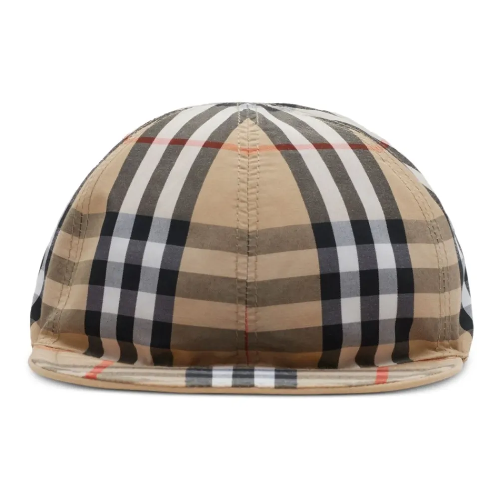 Burberry Omkeerbare Katoenen Hoed met Ruitpatroon