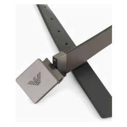 Heren Emporio Armani Riemen^Omkeerbare Leren Riem Blauw