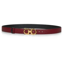 DAMES Ferragamo Riemen^Omkeerbare leren riem met gouden gesp