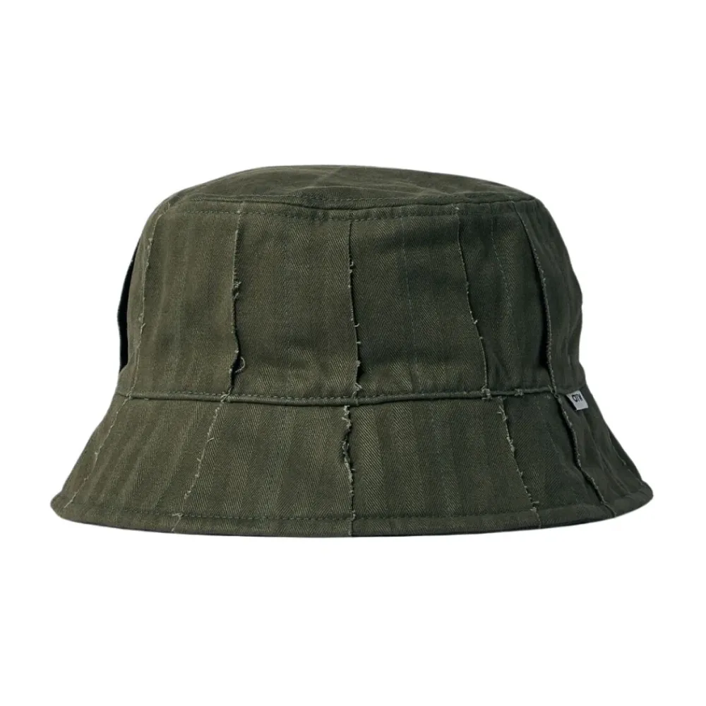 Heren Vans Hoeden^Omkeerbare Logo Embleem Bucket Hoed met Kinbanden