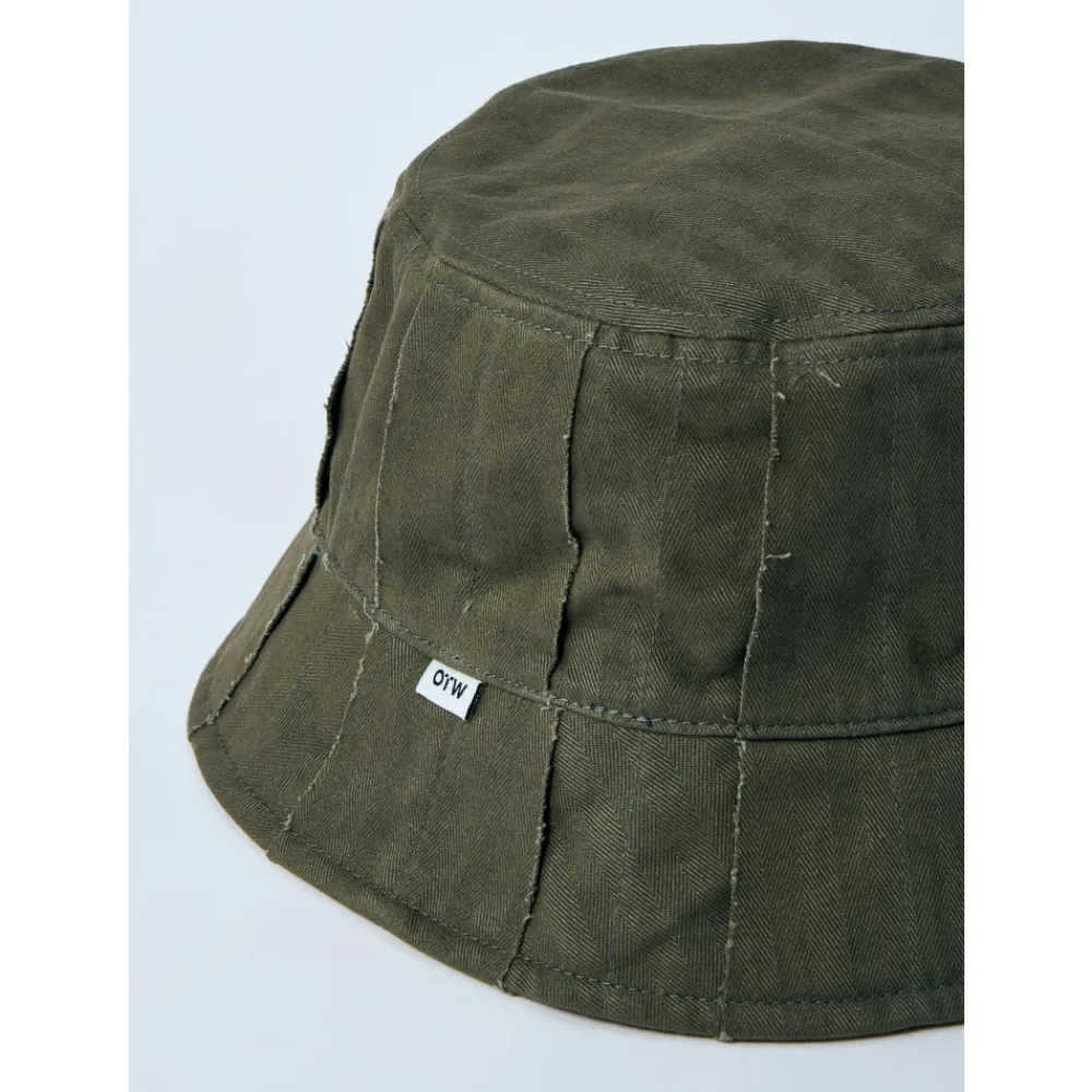 Heren Vans Hoeden^Omkeerbare Logo Embleem Bucket Hoed met Kinbanden