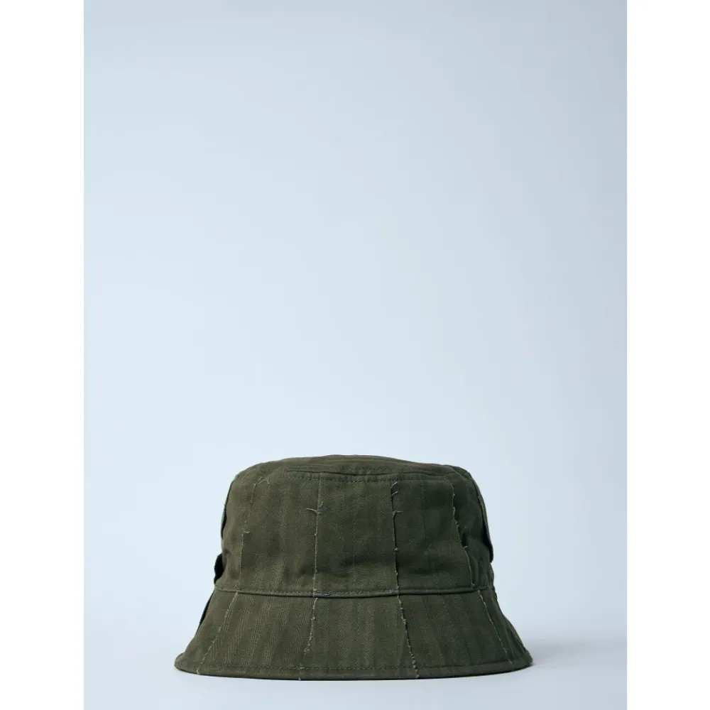 Heren Vans Hoeden^Omkeerbare Logo Embleem Bucket Hoed met Kinbanden