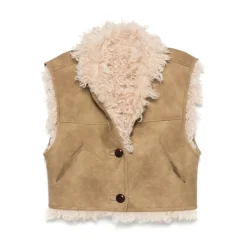 DAMES Marant étoile Jassen^Omkeerbare Taupe Buitenkleding met Knoopsluiting