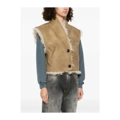 DAMES Marant étoile Jassen^Omkeerbare Taupe Buitenkleding met Knoopsluiting