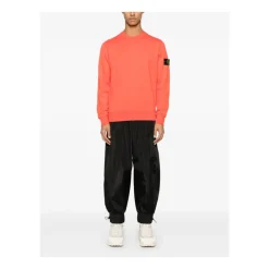 Heren Stone Island Truien & Vesten^Crew-neck Katoen Fleece Sweater