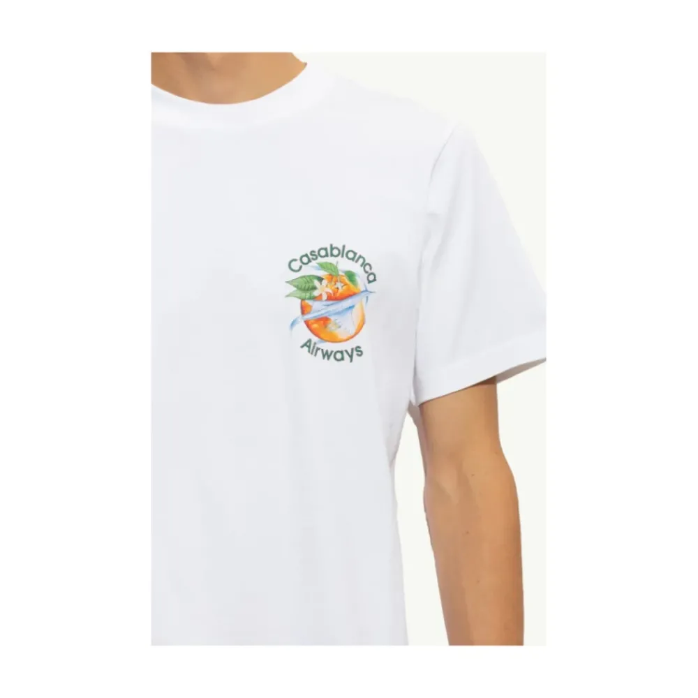 Heren Casablanca Shirts^Orbit Rond De Oranje T-Shirt