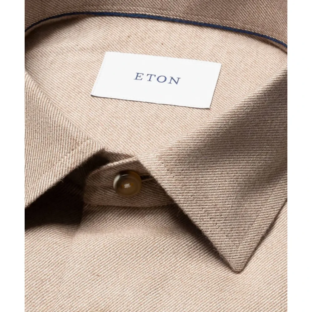 Heren Eton Overhemd met lange mouwen stijlvol ontwerp