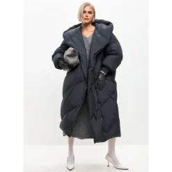 DAMES Cesare Gaspari Oversized Gewatteerde Puffer Jas met Capuchon -