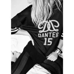 DAMES Dante 6 Oversized Mesh T-shirt met Logo