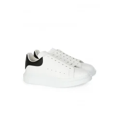 Heren Alexander McQueen Oversized White/Black Low-Top Sneakers