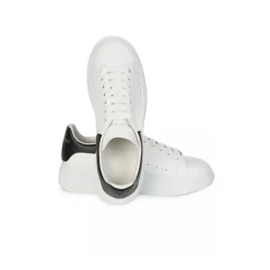 Heren Alexander McQueen Oversized White/Black Low-Top Sneakers
