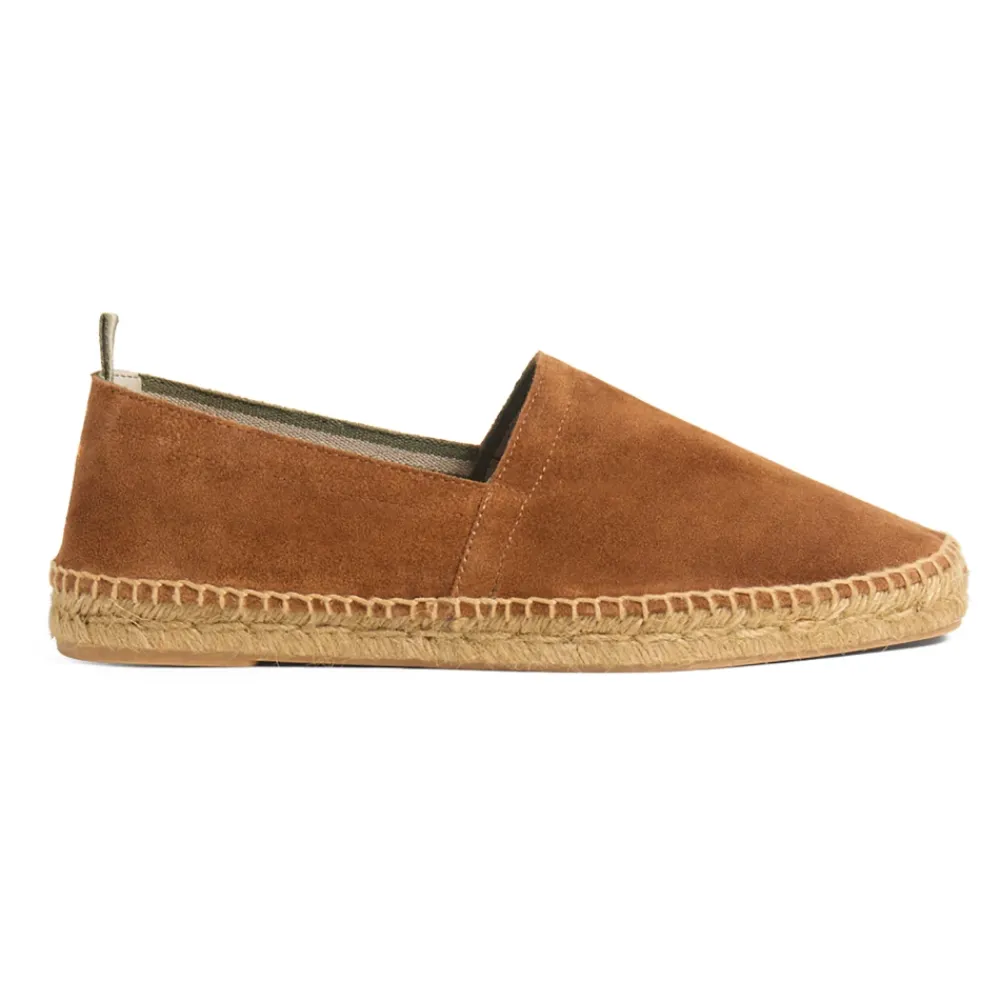Heren Castañer Espadrilles^Pablo espadrilles van splitleer met taupe jute, met de hand genaaid in Spanje.
