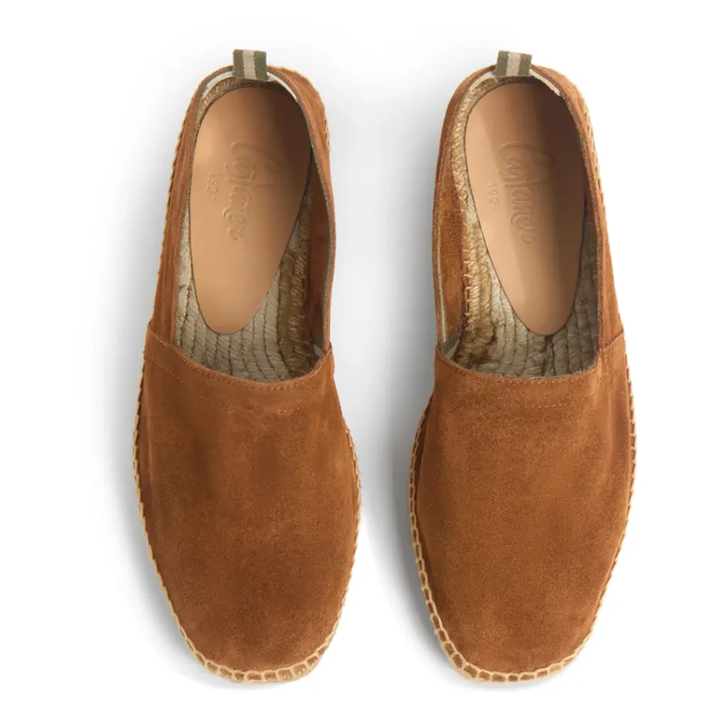 Heren Castañer Espadrilles^Pablo espadrilles van splitleer met taupe jute, met de hand genaaid in Spanje.