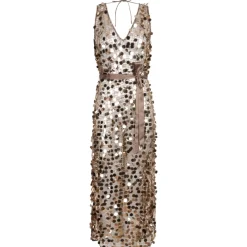 DAMES Dante 6 Jurken^Pailletten Babylon Hazelnoot Haze Jurk