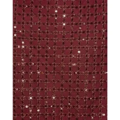 DAMES ROTATE Birger Christensen Rokken^Pailletten Grid Mini Rok Bordeaux