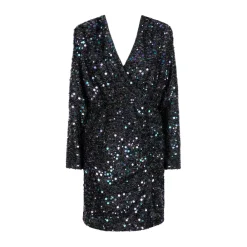 DAMES Dante 6 Pailletten Mini Jurk met V-Hals