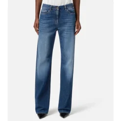 DAMES Elisabetta Franchi Jeans^Palazzo Denim Broek Wijde Pijp