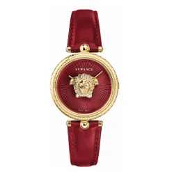 DAMES Versace Horloges^Palazzo Empire Lederen Gouden Horloge