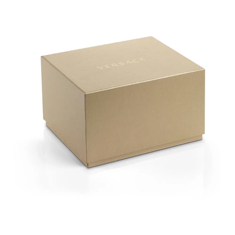 DAMES Versace Horloges^Palazzo Empire Lederen Gouden Horloge