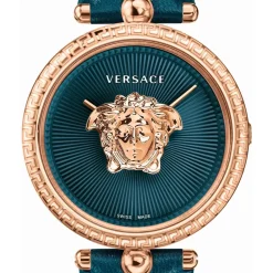 DAMES Versace Palazzo Groen Leren Horloge