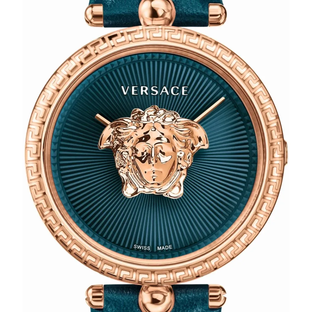 DAMES Versace Palazzo Groen Leren Horloge
