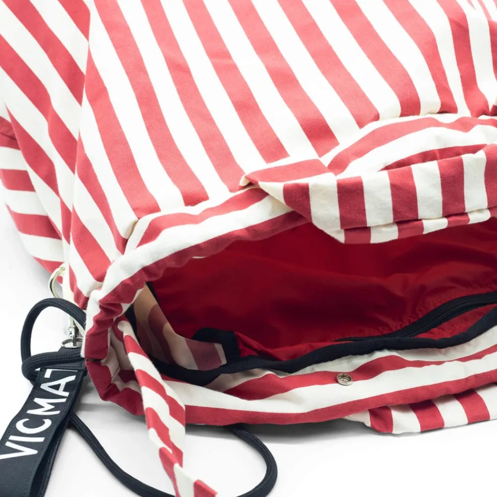 DAMES Vic Matié Penelope Crème/rode marine rugzak tas