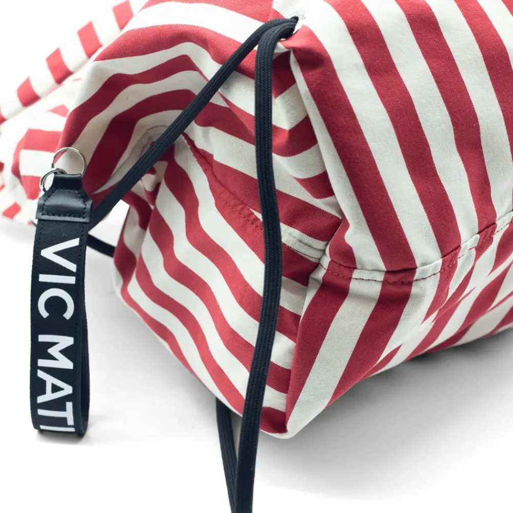 DAMES Vic Matié Penelope Crème/rode marine rugzak tas