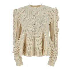 DAMES Alexander McQueen Truien & Vesten^Peplum Kabeltrui