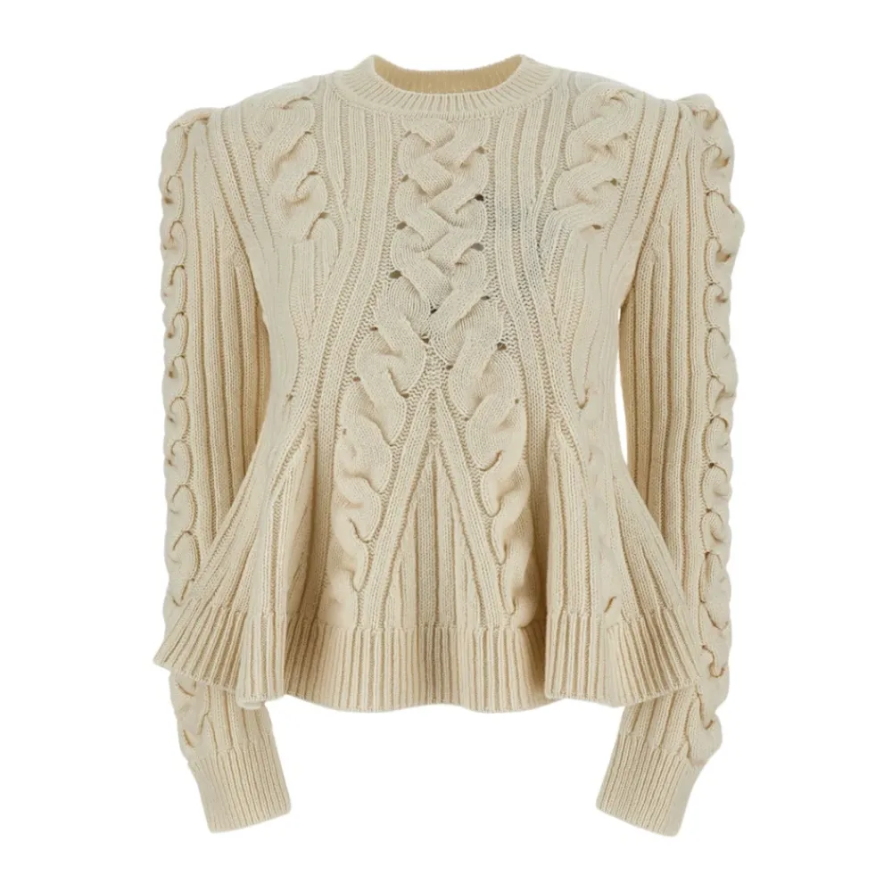 DAMES Alexander McQueen Truien & Vesten^Peplum Kabeltrui