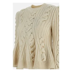 DAMES Alexander McQueen Truien & Vesten^Peplum Kabeltrui