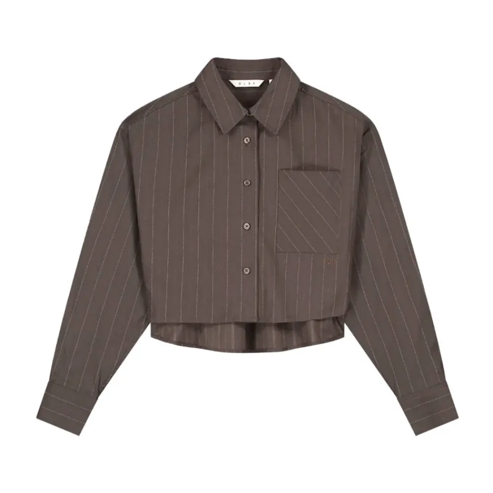 DAMES Olaf Hussein Pinstripe Cropped Shirt