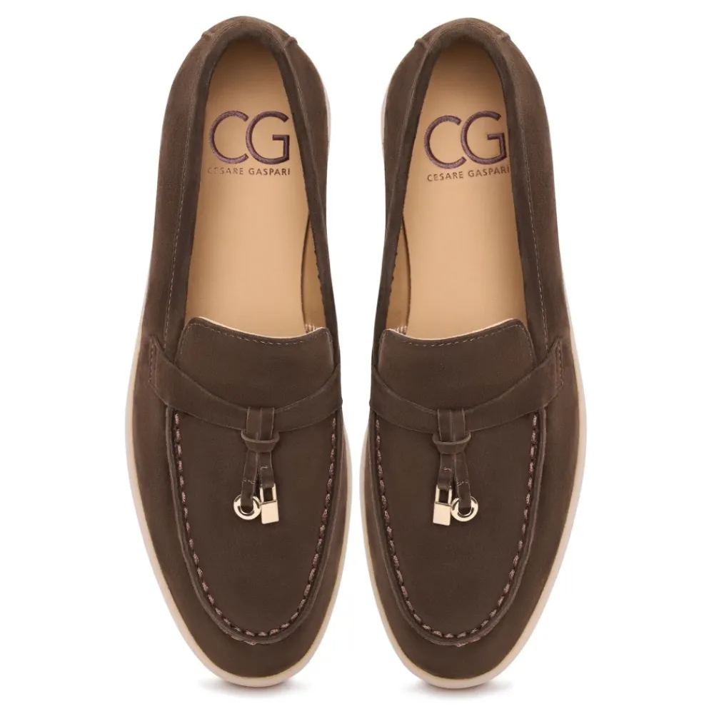 DAMES Cesare Gaspari Loafers^Platform Moccasins Aurelia - Brown